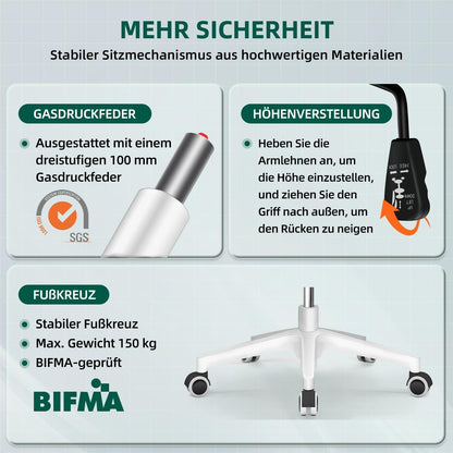 Höhenverstellbarer Bürostuhl mit