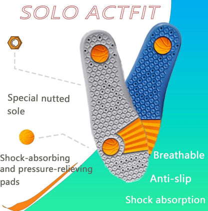 Orthopädische Einlegesohlen Gel Sport Schuheinlagen - Atmungsaktiv & Komfortabel