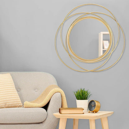 Runder Wandspiegel Gold – Moderne Deko für Wohnzimmer & Schlafzimmer