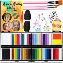 Kinderschminke Split-Cake-Palette Face Body Paint Halloween Karneval