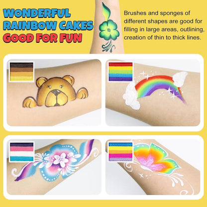 Kinderschminke Split-Kuchenpalette Halloween Schminkset Mädchen