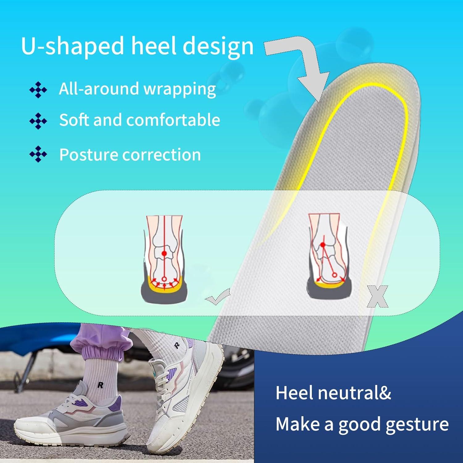 Orthopädische Memory Foam Einlegesohlen Atmungsaktiv U-förmiges