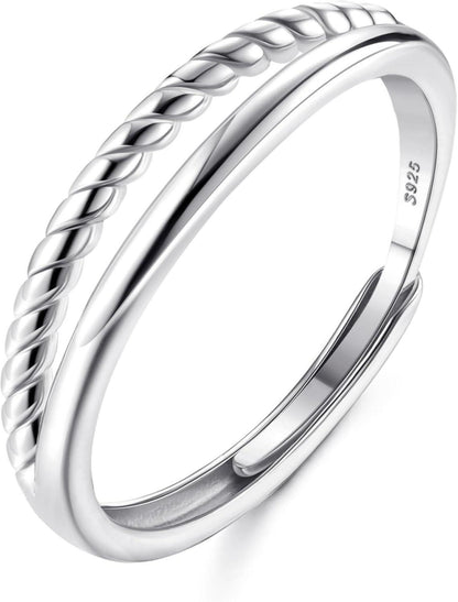 Adramata Silber 925 Bandring Ehering Verlobungsring Frauen Geschenke