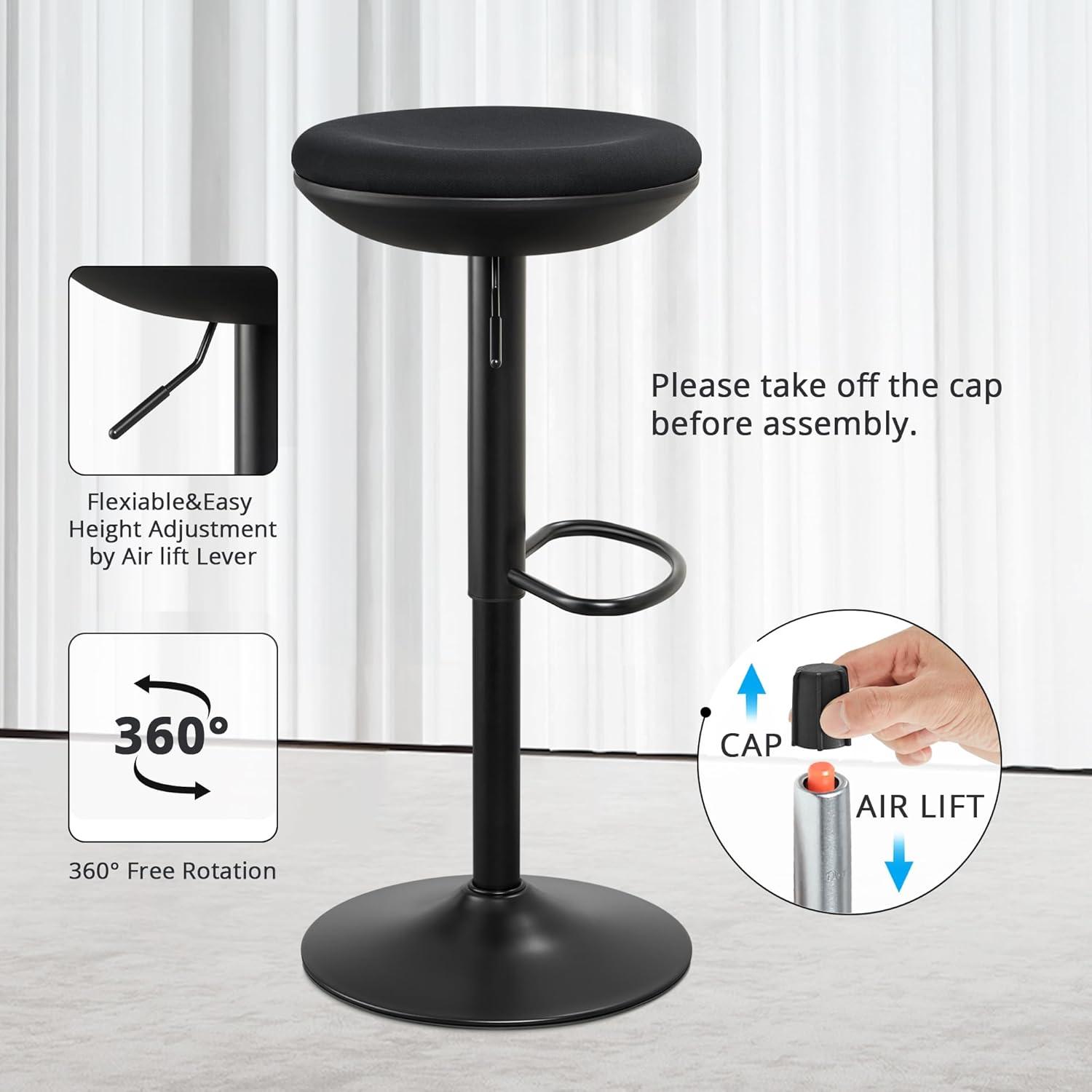 Ergonomischer Stehhocker höhenverstellbar drehbar ohne Rückenlehne