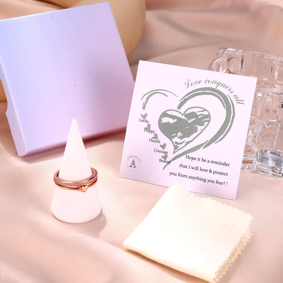 Silber 925 Herzring Damen Verstellbar – Ehering/Verlobungsring