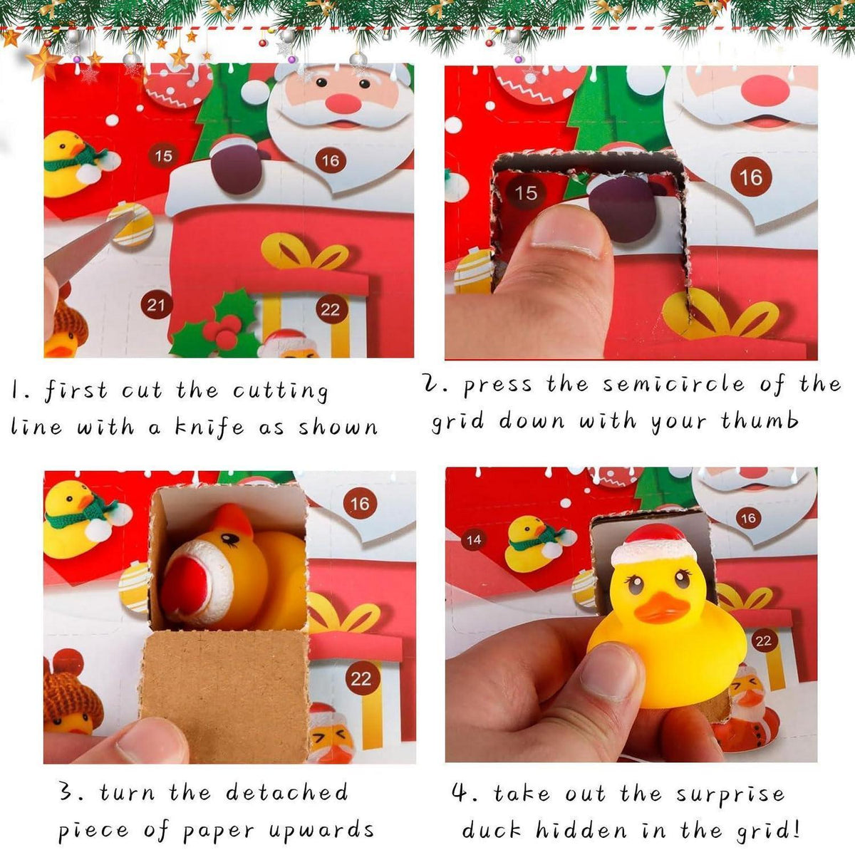 Adventskalender Enten 2026 – 24 Gummienten für Weihnachten