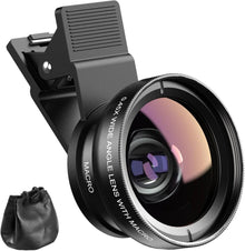 Universal Kameraobjektiv Set 2-in-1 Handy Makro & Weitwinkel-Objektiv