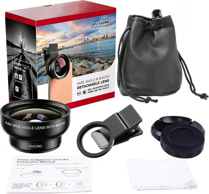 Universal 2-in-1 Kameraobjektiv Set Handy iPhone Makro Weitwinkel Smartphones