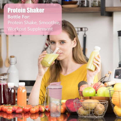 Protein Shaker 700ml Eiweiß Shake Becher Rosa auslaufsicher BPA-frei