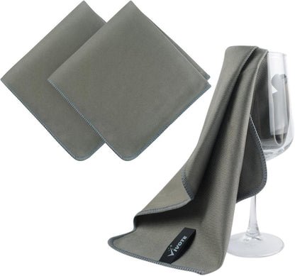 Mikrofasertücher 3er Pack 40x40 cm Streifenfrei Grau