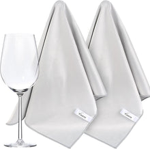 Mikrofaser Glaspoliertuch für Glas und Edelstahl, 2 Stück