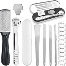 6-teiliges Profi-Fußpflege Set mit Edelstahl Hornhautentferner und