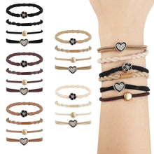 Boho Haargummis Damen 20 Stück Geflochten Stretch Scrunchie Stirnband