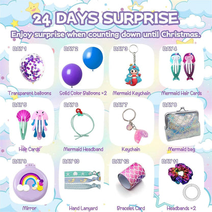 Adventskalender 2024 Mädchen Weihnachts-Countdown