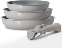Antihaft-Pfannenset abnehmbarer Griff Induktion 20 24 28 cm