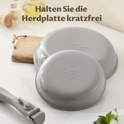 Antihaft-Pfannenset abnehmbarer Griff Induktion 20 24 28 cm
