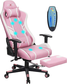 Massage Gaming Stuhl mit Fußstütze & 180KG Traglast