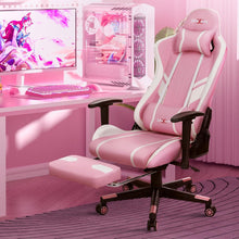 Gaming Stuhl mit 7 Punkt Massage und Fußstütze Ergonomischer