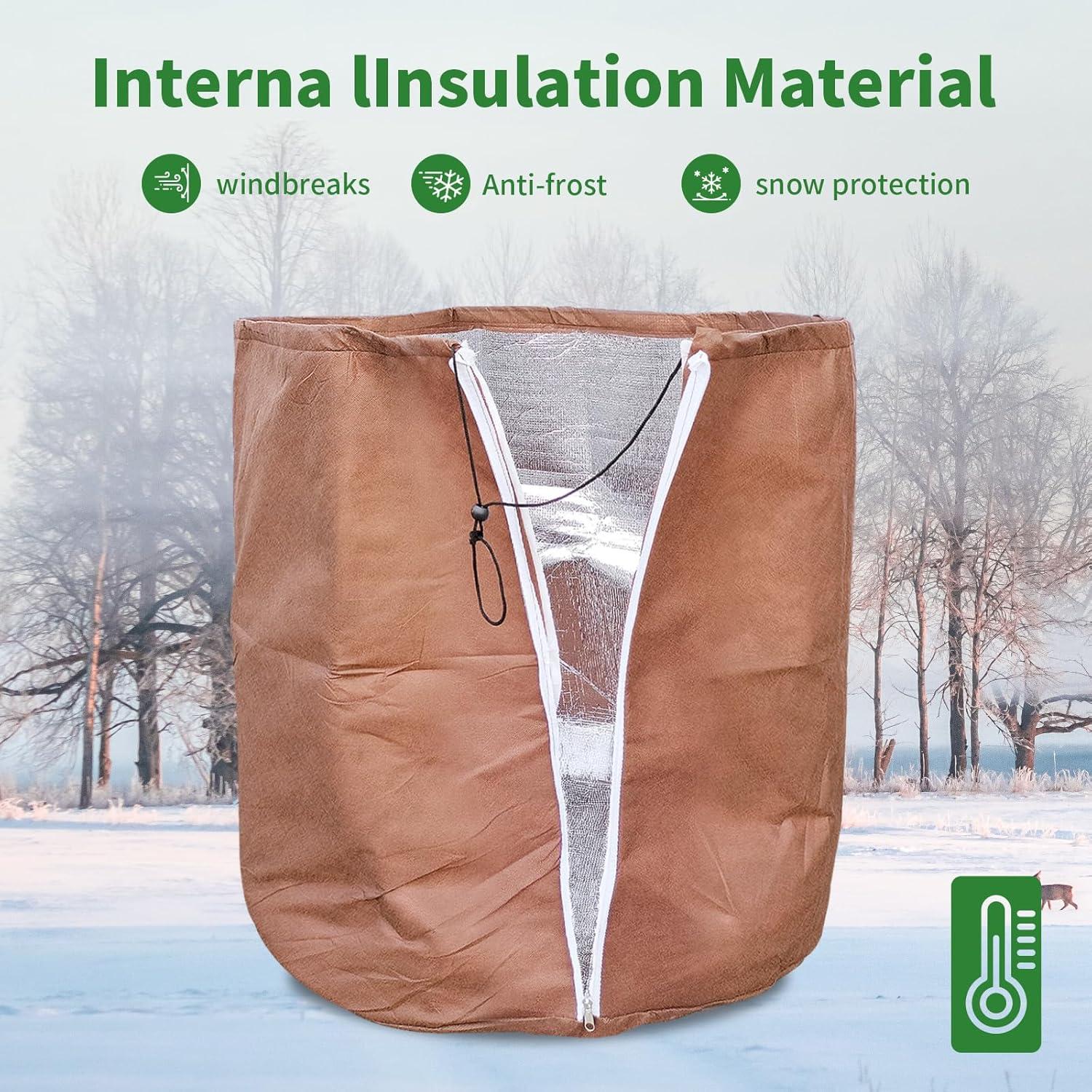 Winter-Topfschutz 40x40cm Thermo Superprotect XL mit Zugband