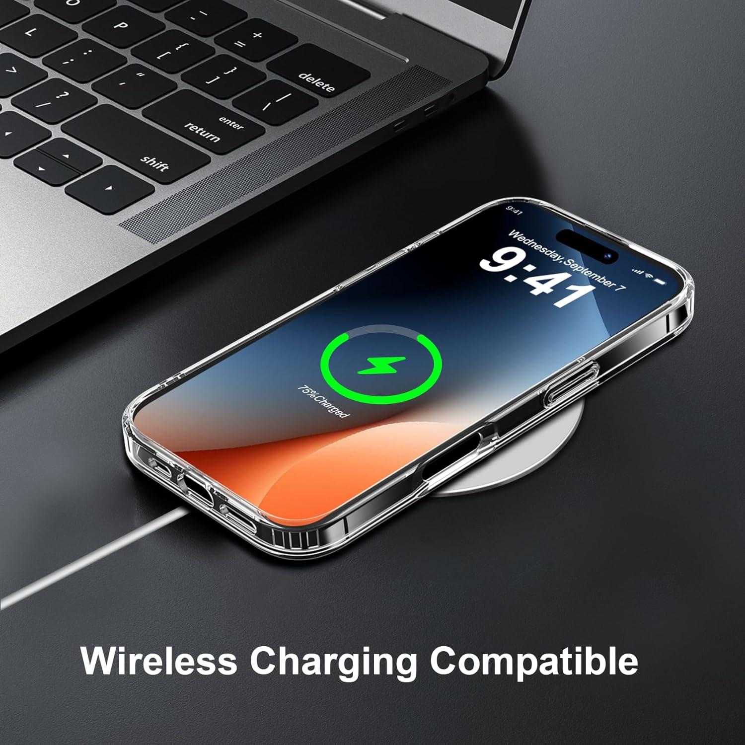 Handyhülle iPhone 16 Pro Max Hülle klar 5-in-1-Set Anti-Kratz