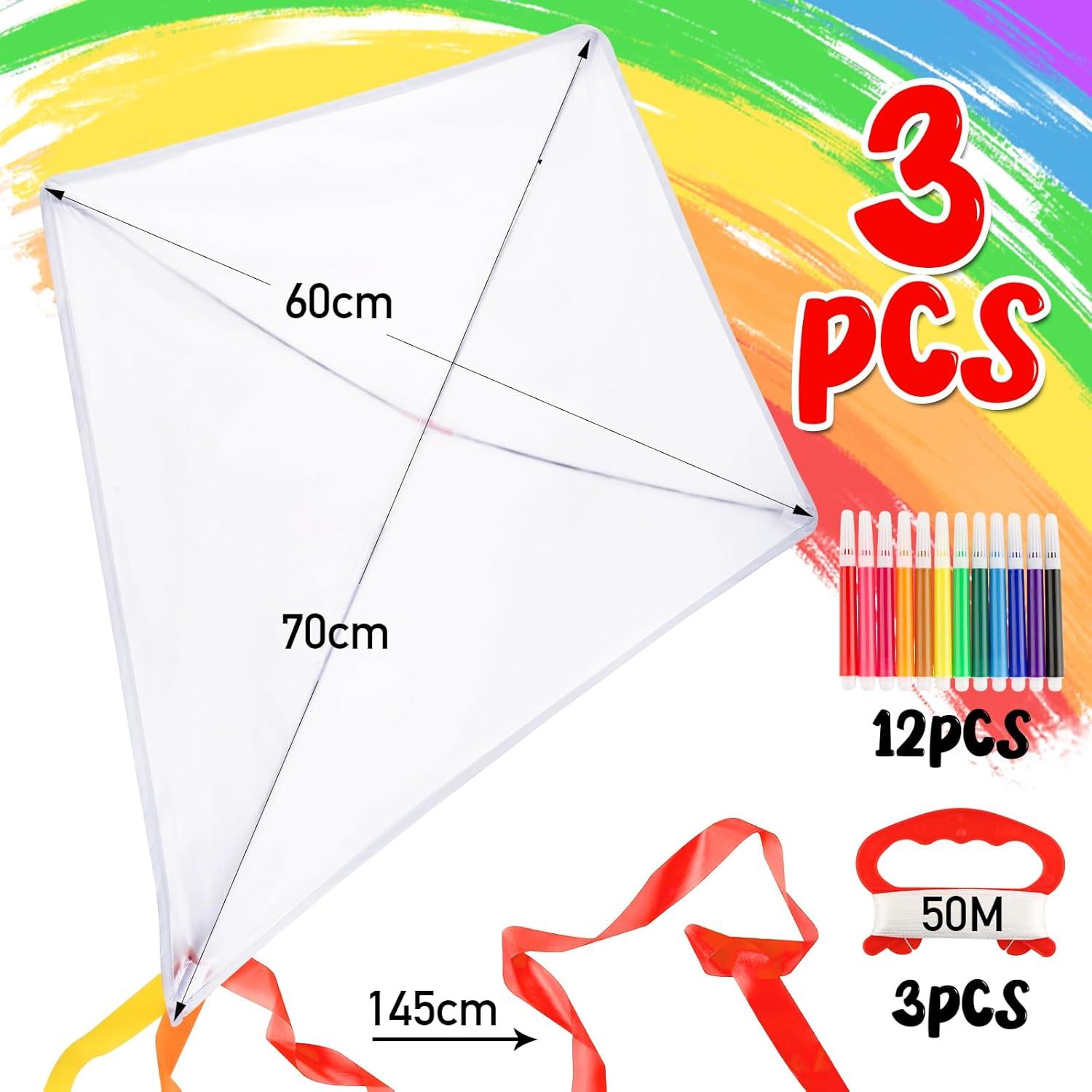 BOFUNX 3 Stück Drachen Kinder DIY Bastelset 60×70cm