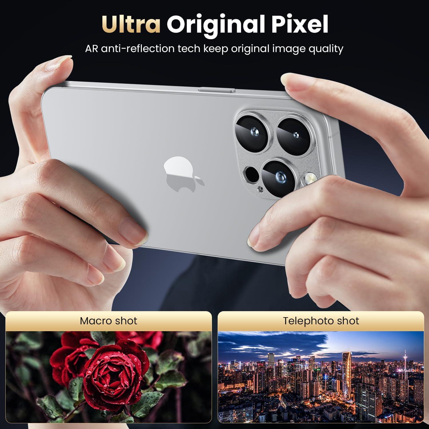WSKEN Kamera Schutz für iPhone 16 Pro Max 9H Härte