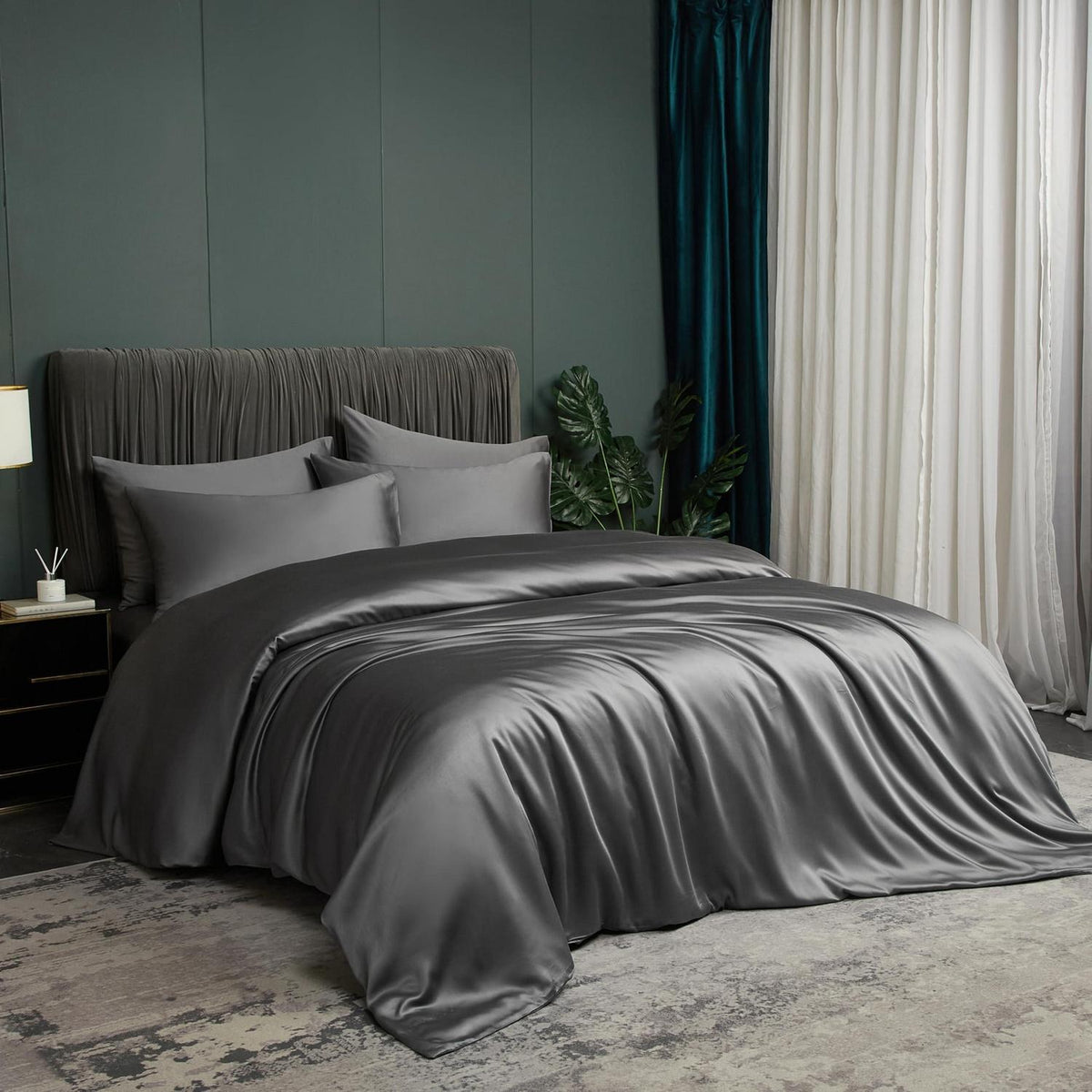 Bambus Bettwäsche Set 135x200 Grau – Atmungsaktiv & Luxuriös