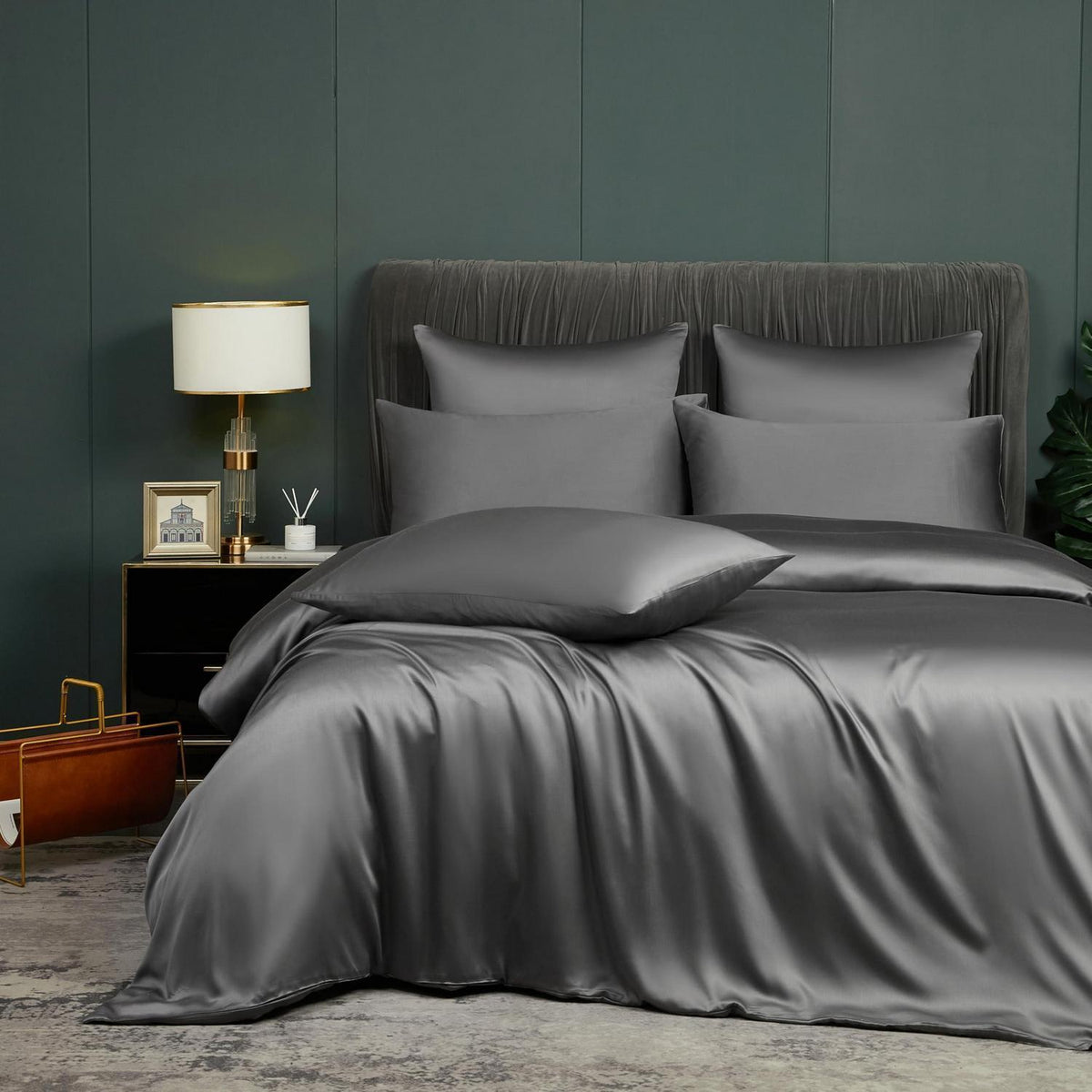 Bambus Bettwäsche Set 135x200 Grau – Atmungsaktiv & Luxuriös