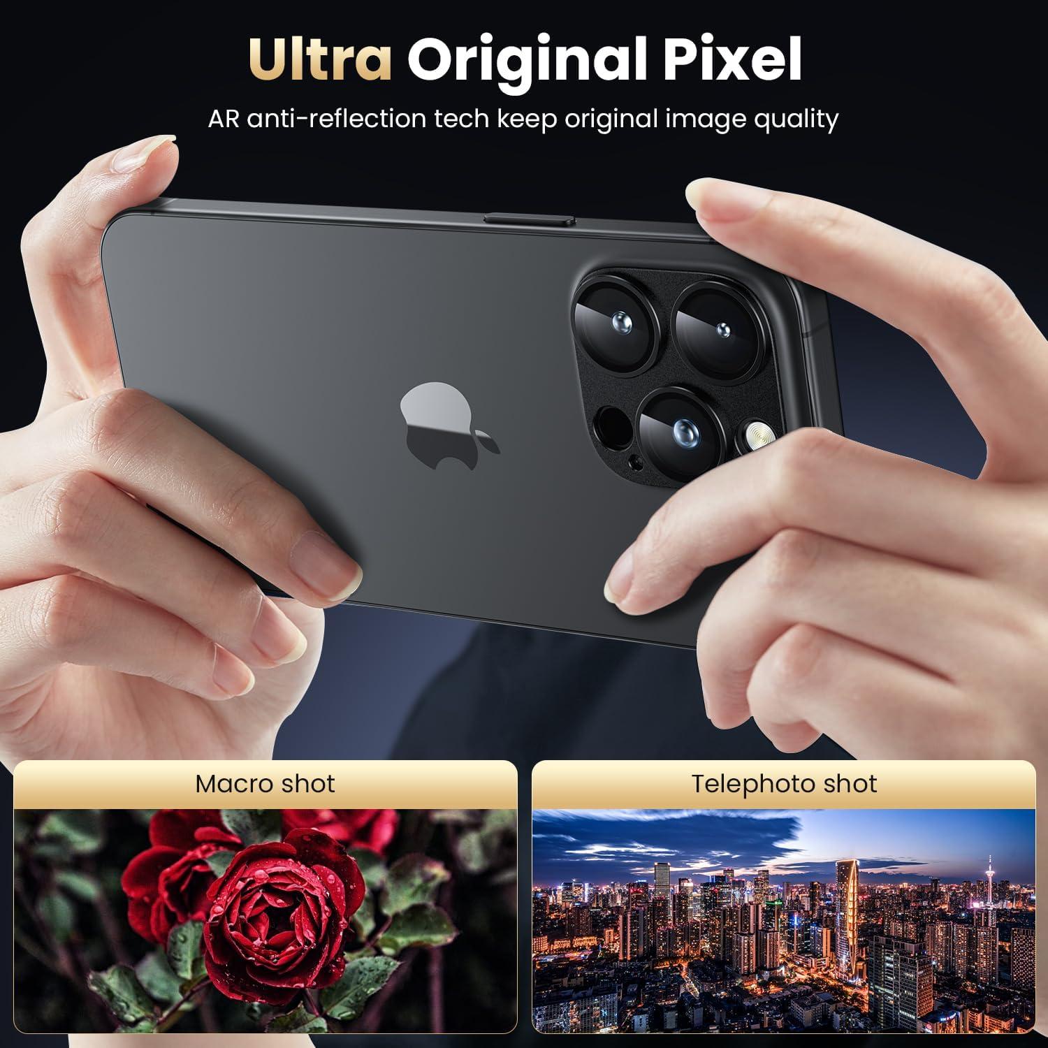 WSKEN Mattes Kamera Schutzglas für iPhone 16 Pro Max/16 Pro