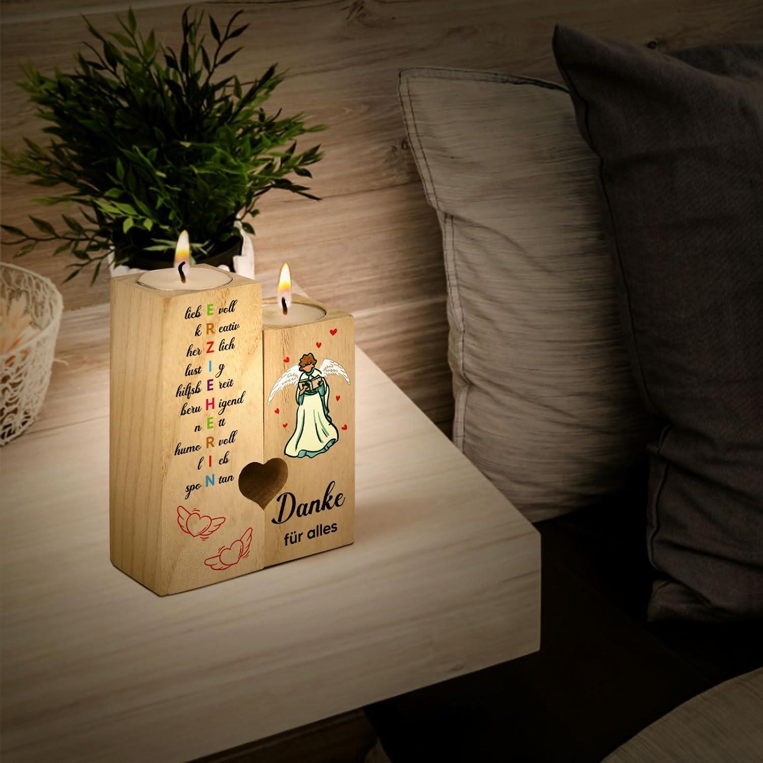 Abschiedsgeschenk Erzieherin Kerzenständer Dankeschön Geschenk