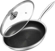 Antihaft Bratpfanne 24 cm mit Deckel aus Edelstahl für Induktion