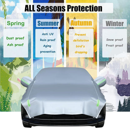 Auto Halbgarage Winter Abdeckplane Allwetter Universal Schutz Windschutzscheibe