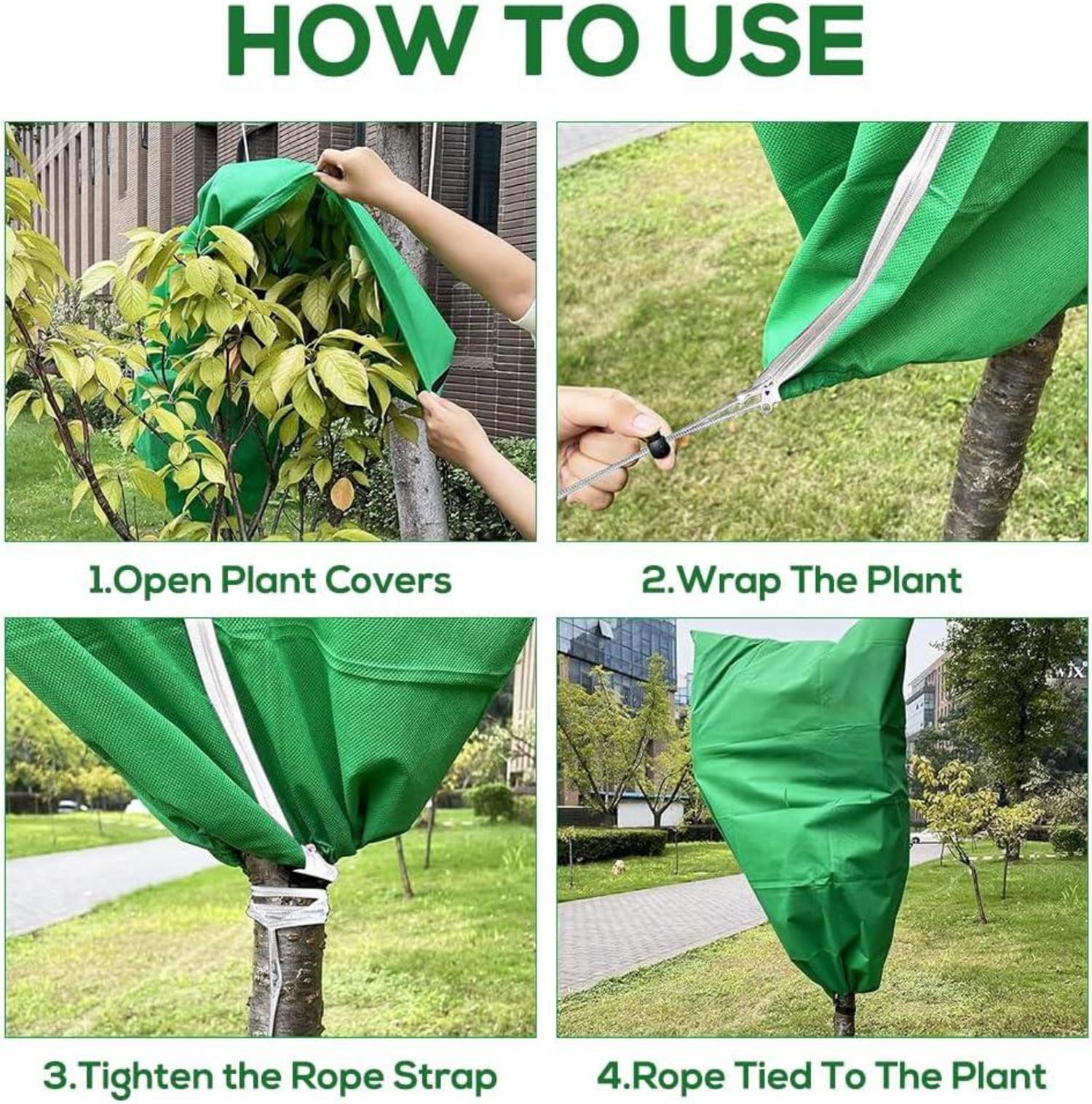 2er Set Winterschutz Pflanzen 80x120cm Zugband Reißverschluss