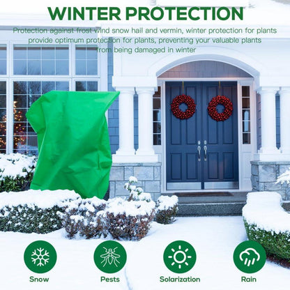 HOVCEH 2er Set Winterschutz Pflanzen 80*120cm Zugband Reißverschluss Frostschutz Atmungsaktiv