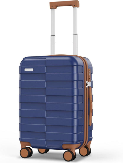 Handgepäck Koffer Polycarbonat Leicht 55cm TSA Hartschale Blau