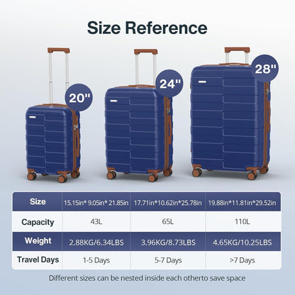 Vipbox Koffer Hartschale 55cm Leicht Polycarbonat Trolley Handgepäck 4 Rollen TSA Schloss Blau