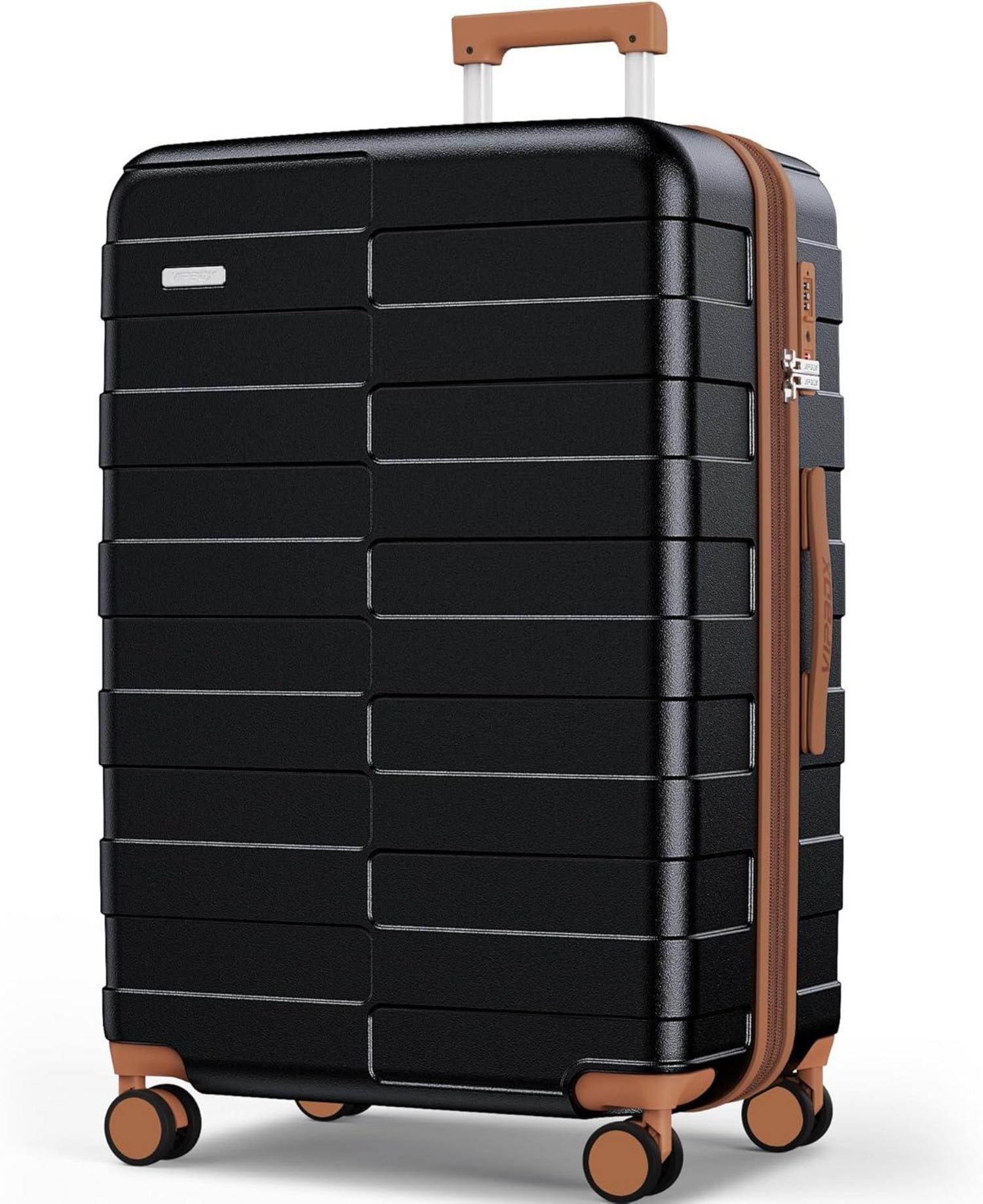 Vipbox Koffer Hartschale Groß 75cm TSA Schloss Schwarz Ultra-Langlebig