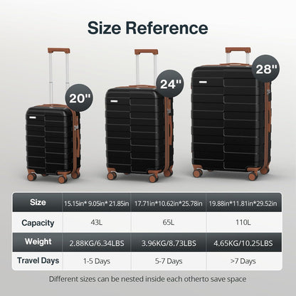 Vipbox Koffer Hartschale Groß 75cm Schwarz Erweiterbar TSA-Schloss 4 Rollen