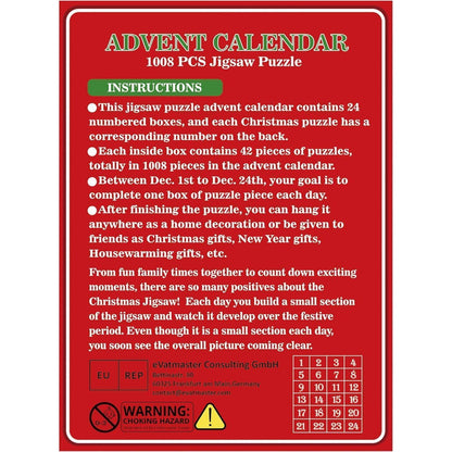 Adventskalender Puzzle Weihnachtsmann 2024 - 1008 Teile