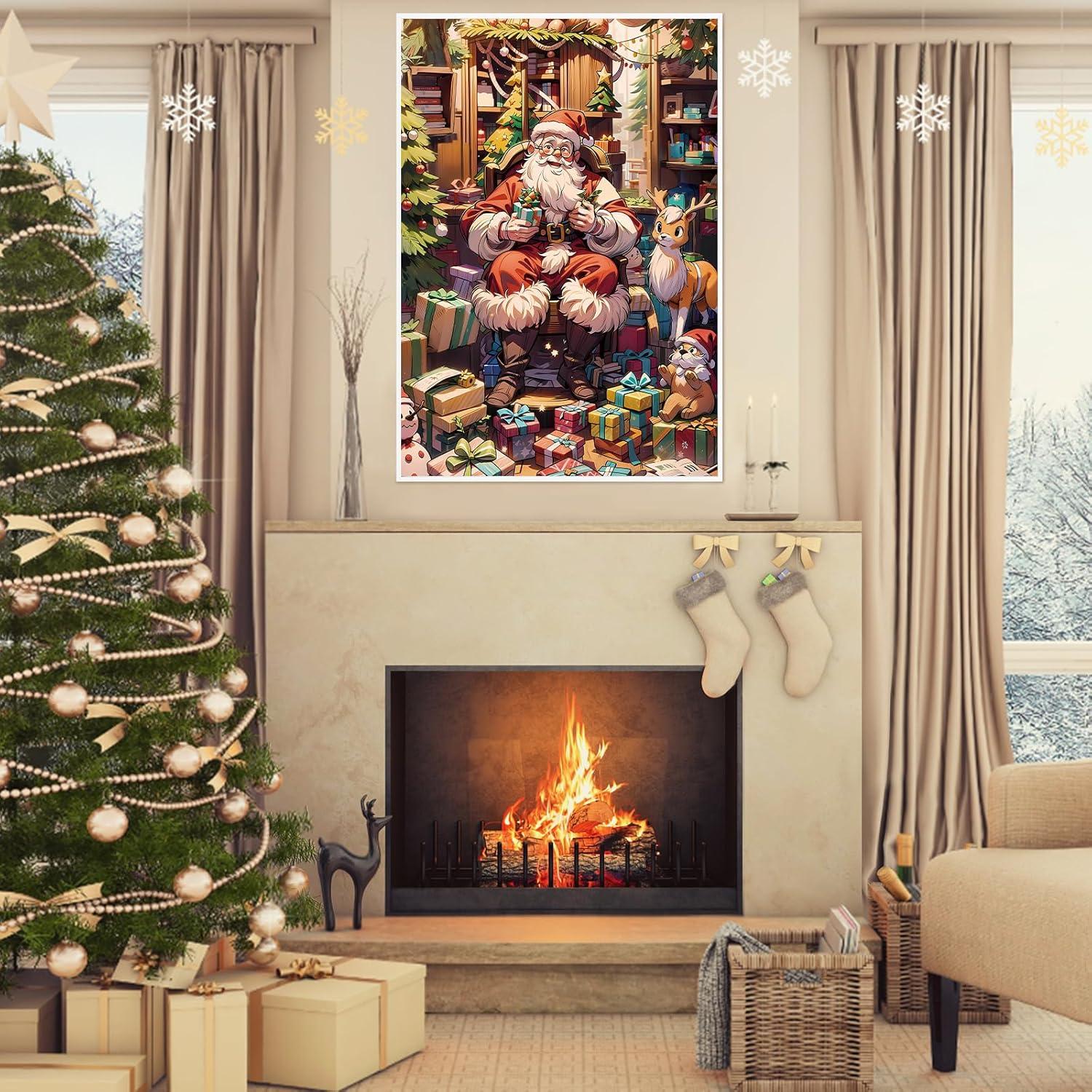 Puzzle Adventskalender 2024 Weihnachtsmann 1008 Teile 70x50 cm