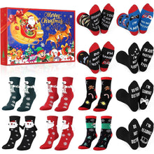 Weihnachtssocken Adventskalender 2024 12 Paare Lustige