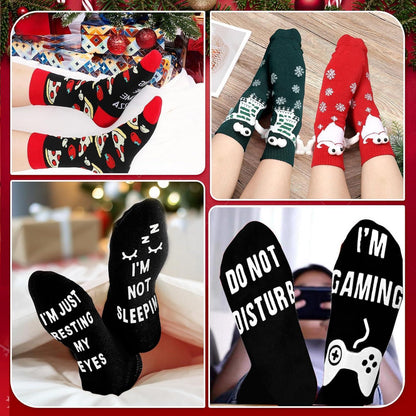 Weihnachtssocken Adventskalender 2024 12 Paare Lustige