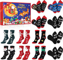 Weihnachtssocken Adventskalender 12 Paare Lustige Socken Magnetisch