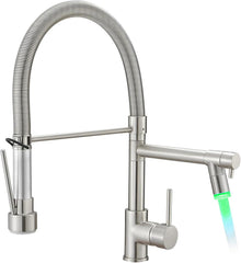 LED Wasserhahn Küche mit Schloss Brause 360° Schwenkbar, Hochdruck