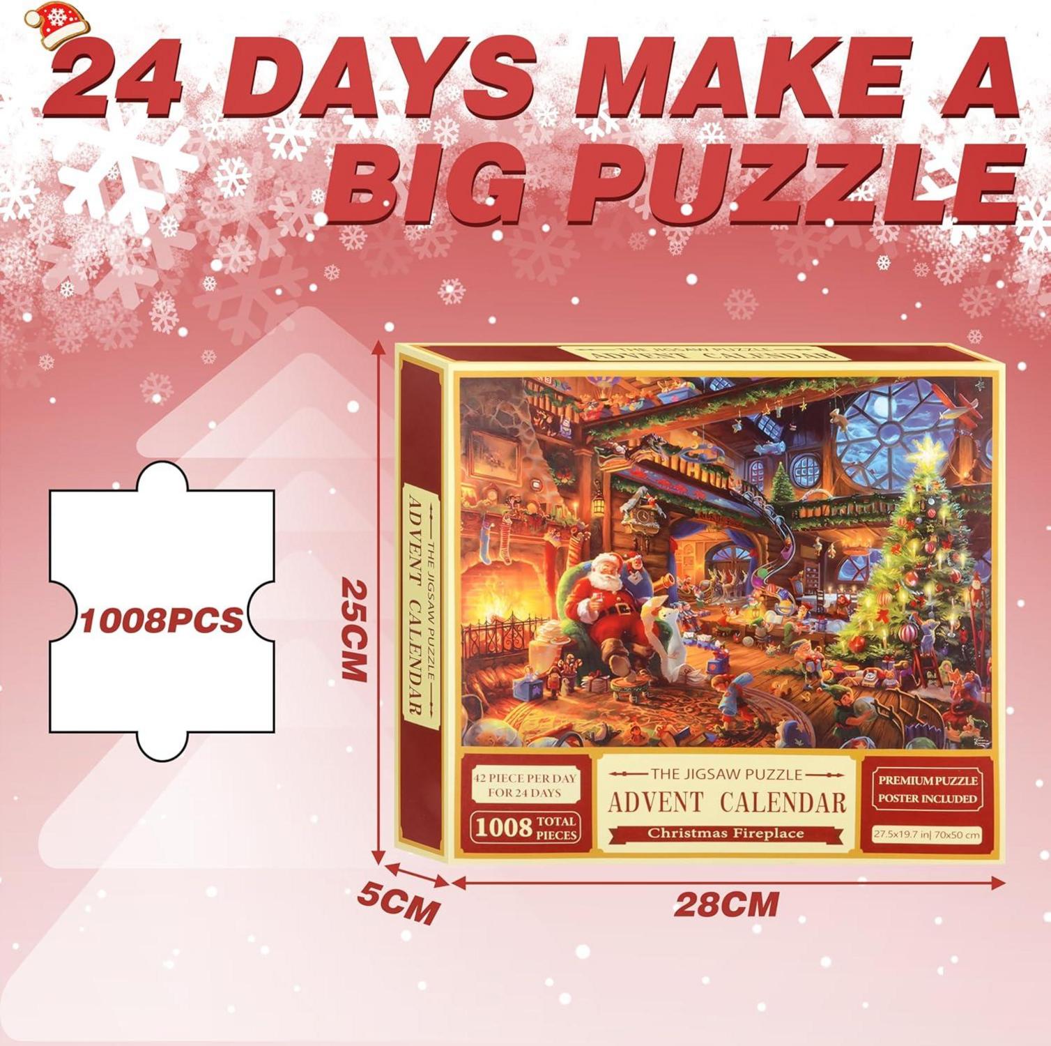 Adventskalender Puzzle 2024 Weihnachten Mädchen Jungen Frauen Männer