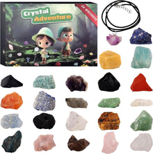 Edelstein Adventskalender 2024 mit Kristallen und Mineralien