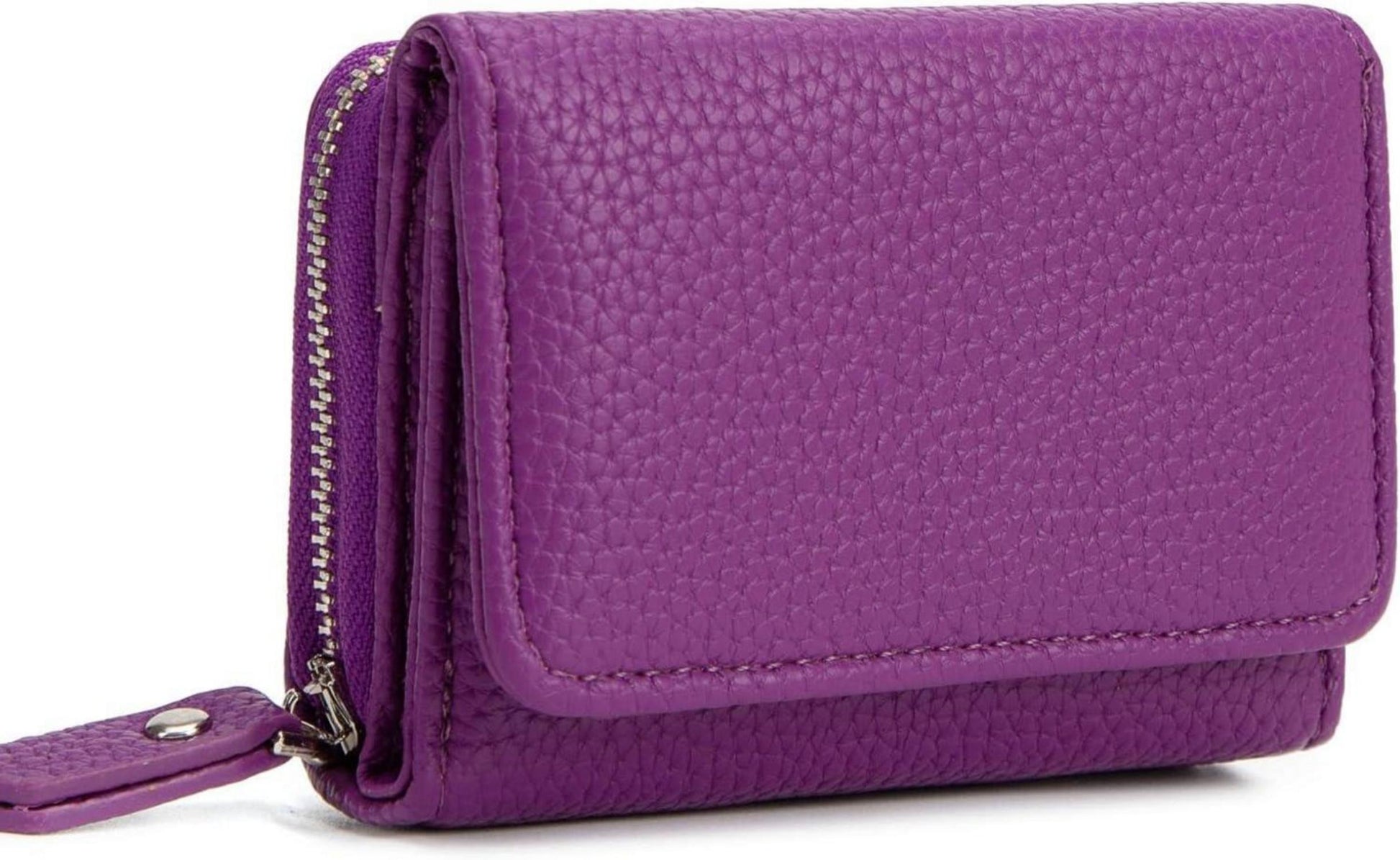 Damen Trifold Leder Geldbörse mit Münzfach und 6 Kartenfächern