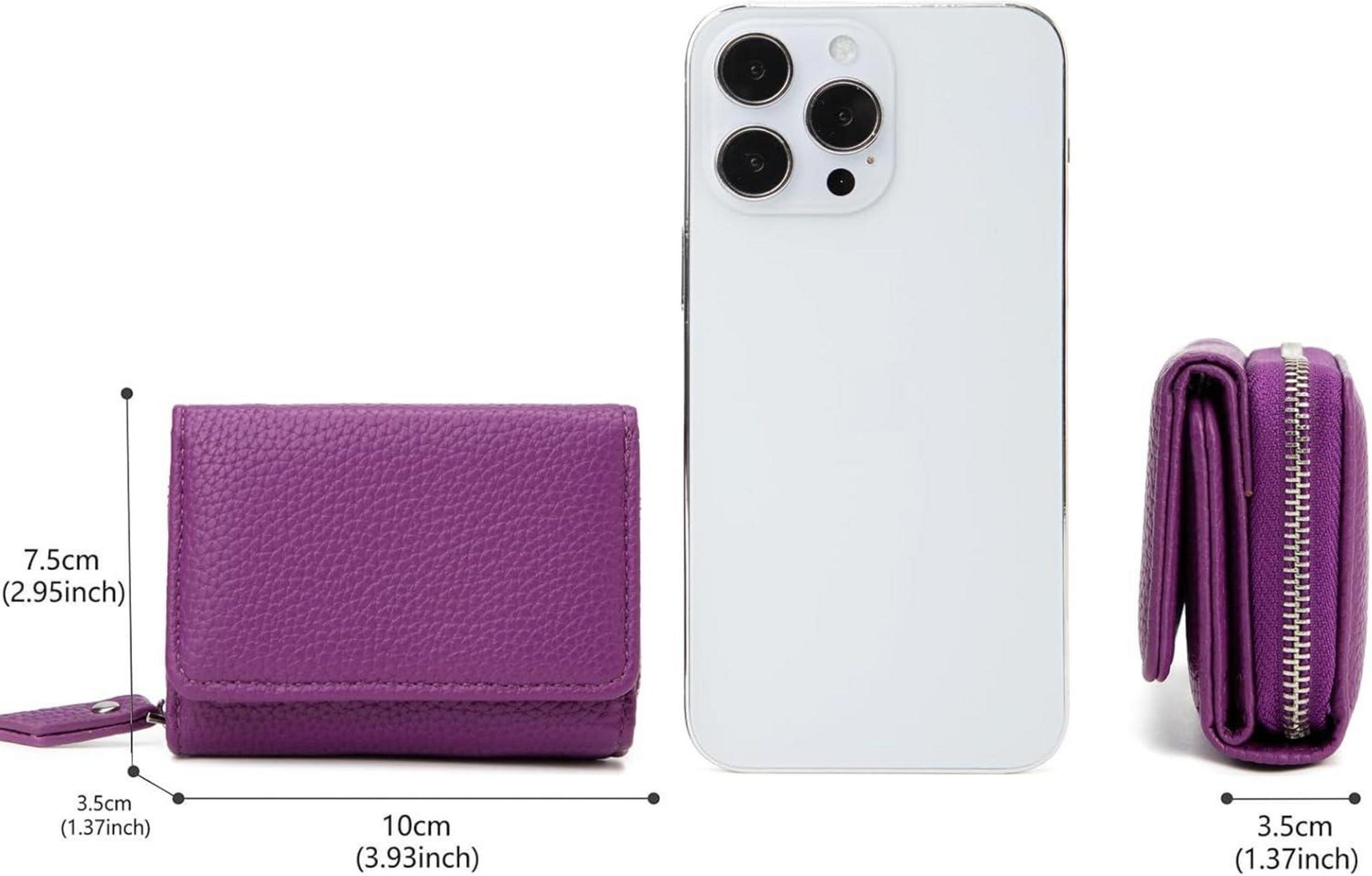 CHAOFANXI Damen Geldbörse Trifold Leder mit 6