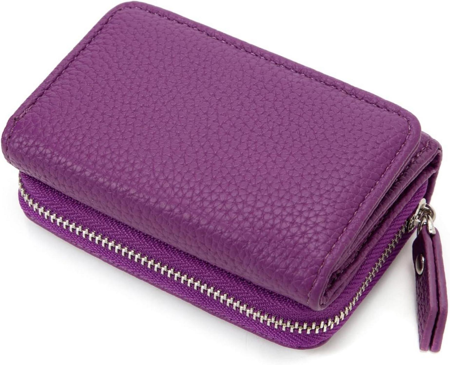 Damen Geldbörse Trifold Leder Portemonnaie mit