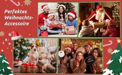 Weihnachtsbrillen Set 24 Stück Lustige Partybrillen fotobox Weihnachtsmützen Kinderfest Carnival-Brille